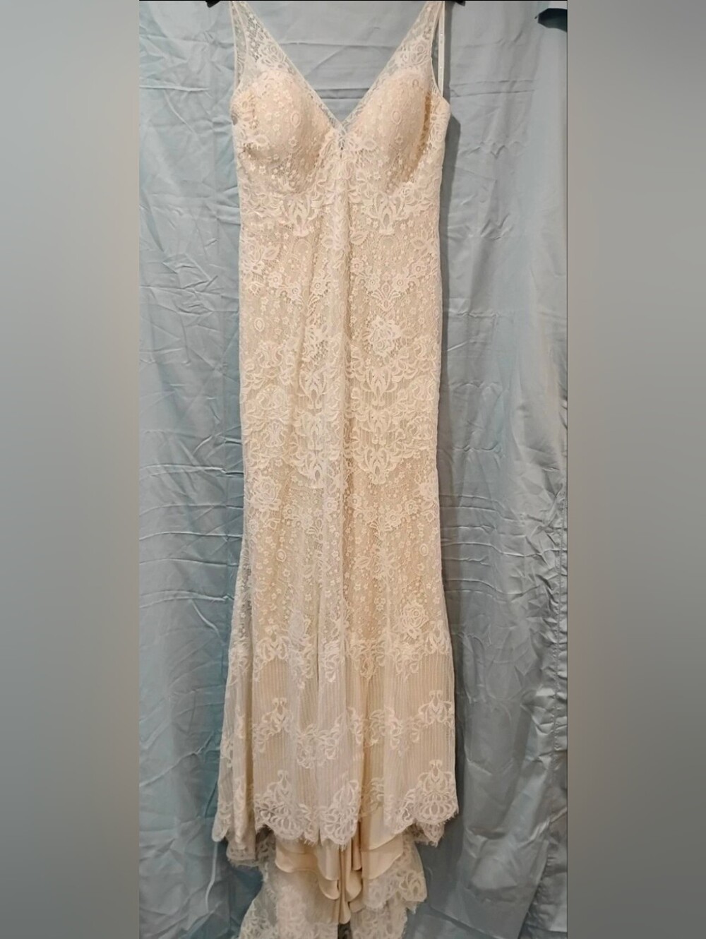 Allure Bridals 3160 Ivory Lace Sheath Wedding Dress Siaze 12 Nwt